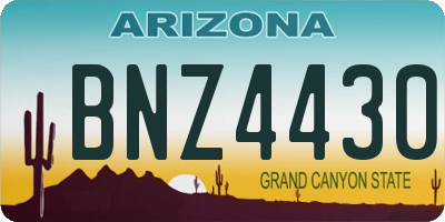 AZ license plate BNZ4430
