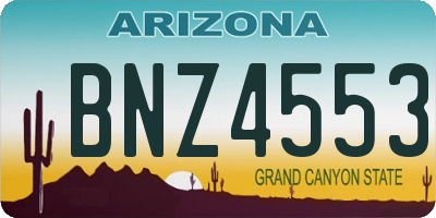 AZ license plate BNZ4553