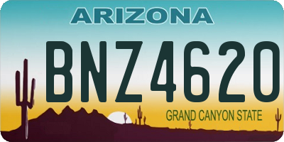 AZ license plate BNZ4620