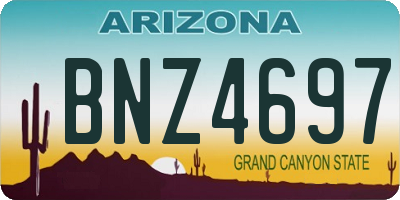 AZ license plate BNZ4697