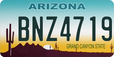 AZ license plate BNZ4719