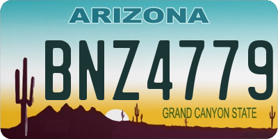 AZ license plate BNZ4779