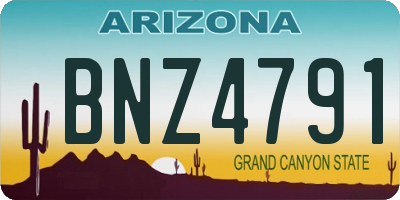 AZ license plate BNZ4791