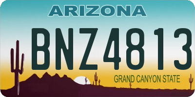 AZ license plate BNZ4813
