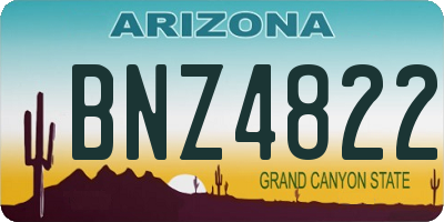 AZ license plate BNZ4822