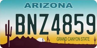 AZ license plate BNZ4859