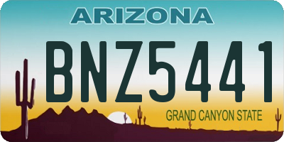 AZ license plate BNZ5441