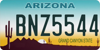 AZ license plate BNZ5544