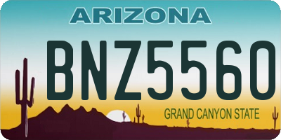 AZ license plate BNZ5560