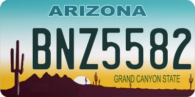 AZ license plate BNZ5582