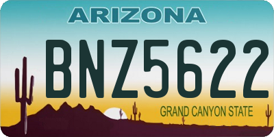 AZ license plate BNZ5622