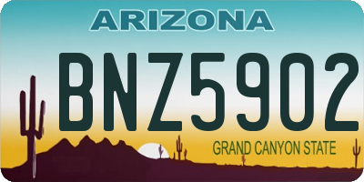 AZ license plate BNZ5902