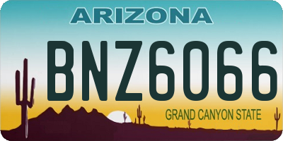 AZ license plate BNZ6066