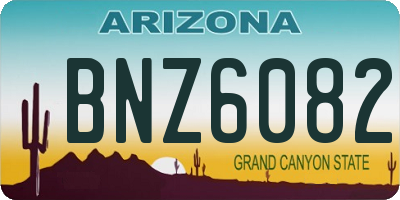 AZ license plate BNZ6082