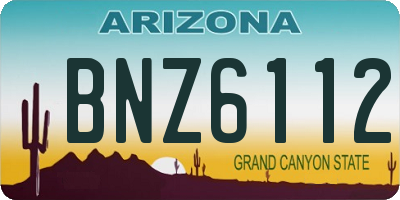 AZ license plate BNZ6112