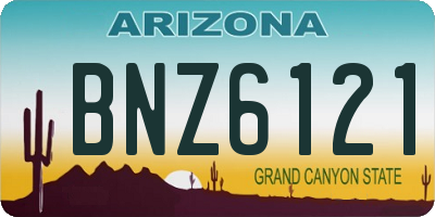 AZ license plate BNZ6121