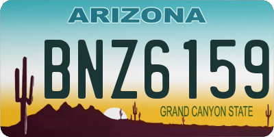 AZ license plate BNZ6159