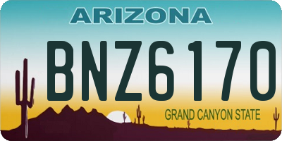 AZ license plate BNZ6170