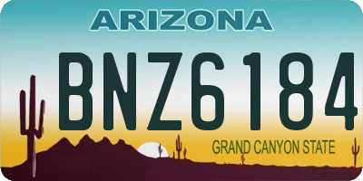 AZ license plate BNZ6184