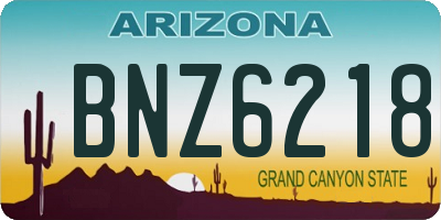 AZ license plate BNZ6218