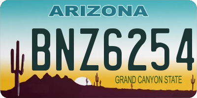 AZ license plate BNZ6254