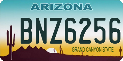 AZ license plate BNZ6256