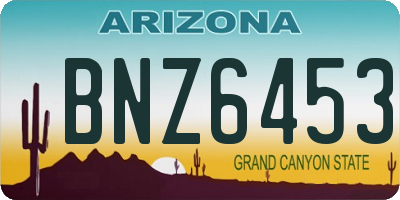 AZ license plate BNZ6453