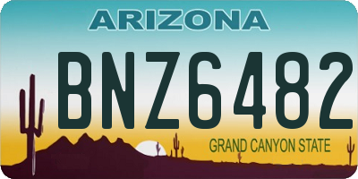 AZ license plate BNZ6482