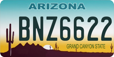 AZ license plate BNZ6622