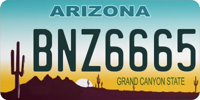 AZ license plate BNZ6665