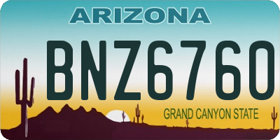 AZ license plate BNZ6760