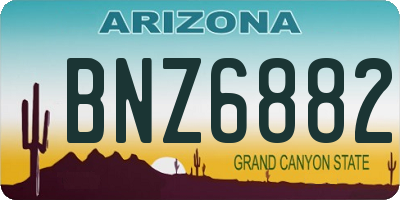 AZ license plate BNZ6882