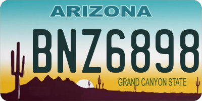 AZ license plate BNZ6898