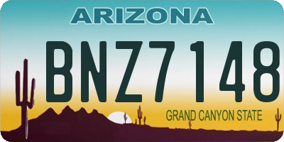 AZ license plate BNZ7148