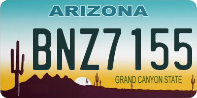 AZ license plate BNZ7155