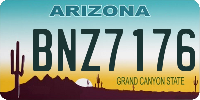 AZ license plate BNZ7176