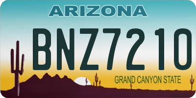 AZ license plate BNZ7210