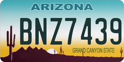 AZ license plate BNZ7439