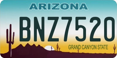 AZ license plate BNZ7520