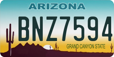 AZ license plate BNZ7594