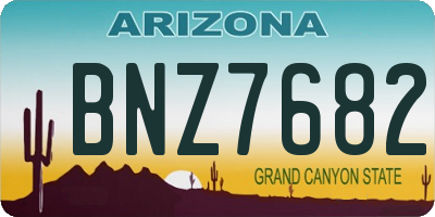 AZ license plate BNZ7682