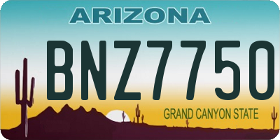 AZ license plate BNZ7750