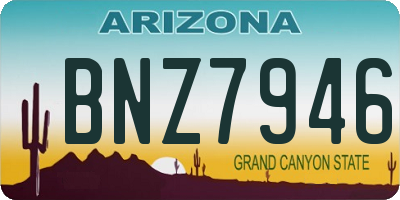 AZ license plate BNZ7946