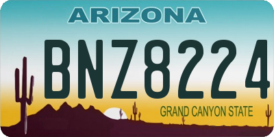 AZ license plate BNZ8224