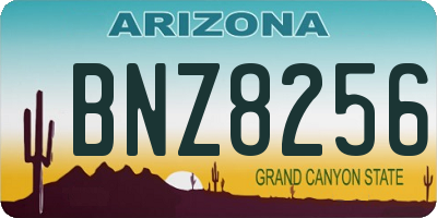 AZ license plate BNZ8256