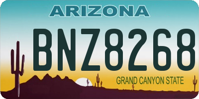 AZ license plate BNZ8268