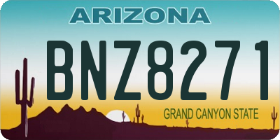 AZ license plate BNZ8271