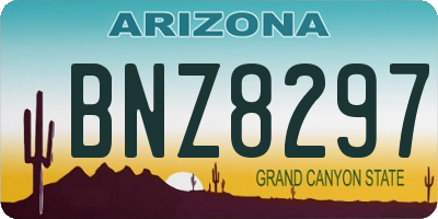 AZ license plate BNZ8297
