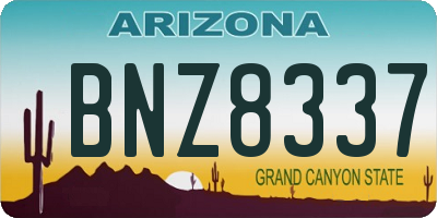 AZ license plate BNZ8337