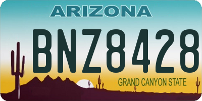 AZ license plate BNZ8428